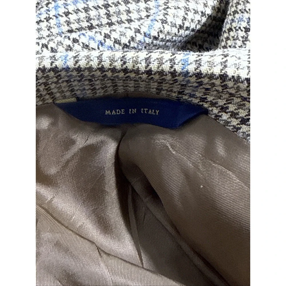 Brooks Brothers Blazer Mens Size 41 Silk Linen Wool Blend Career Office Academia